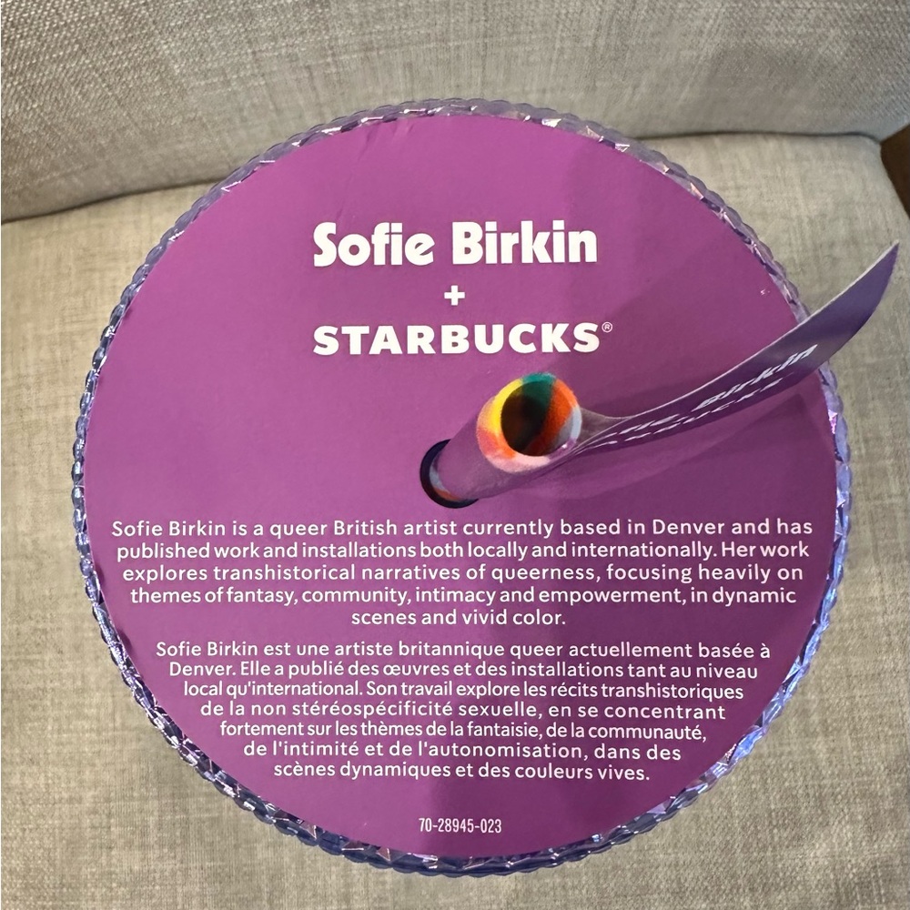 NWT Starbucks Sofie Birkin Pride Limited Edition 24 oz Venti Rainbow Tumbler - Picture 3 of 5